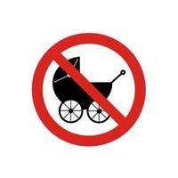 Zīme Aizliegts bērnu ratiņiIepak. 1 gab.