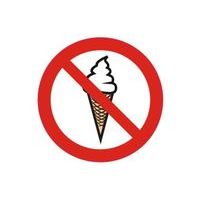 Zīme Aizliegts saldējums Iepak. 1 gab.