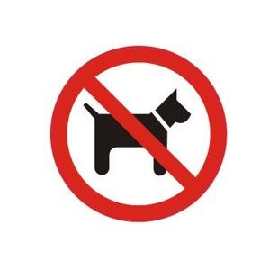 Знак-наклейка С собаками запрещено Упак. 1шт.
