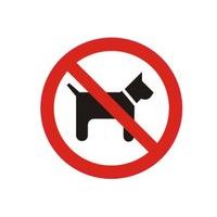 Знак-наклейка С собаками запрещено Упак. 1шт.