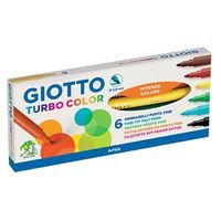 Flomasteri GIOTTO 6 krāsas,  kartona iepakojums
